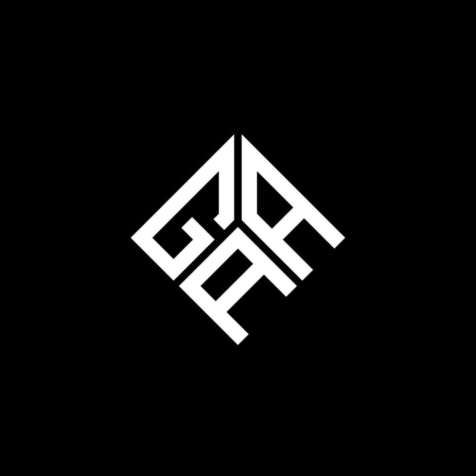 diseño del logotipo de la letra gaa sobre fondo negro. concepto de logotipo de letra de iniciales creativas gaa. diseño de letras gaa. vector
