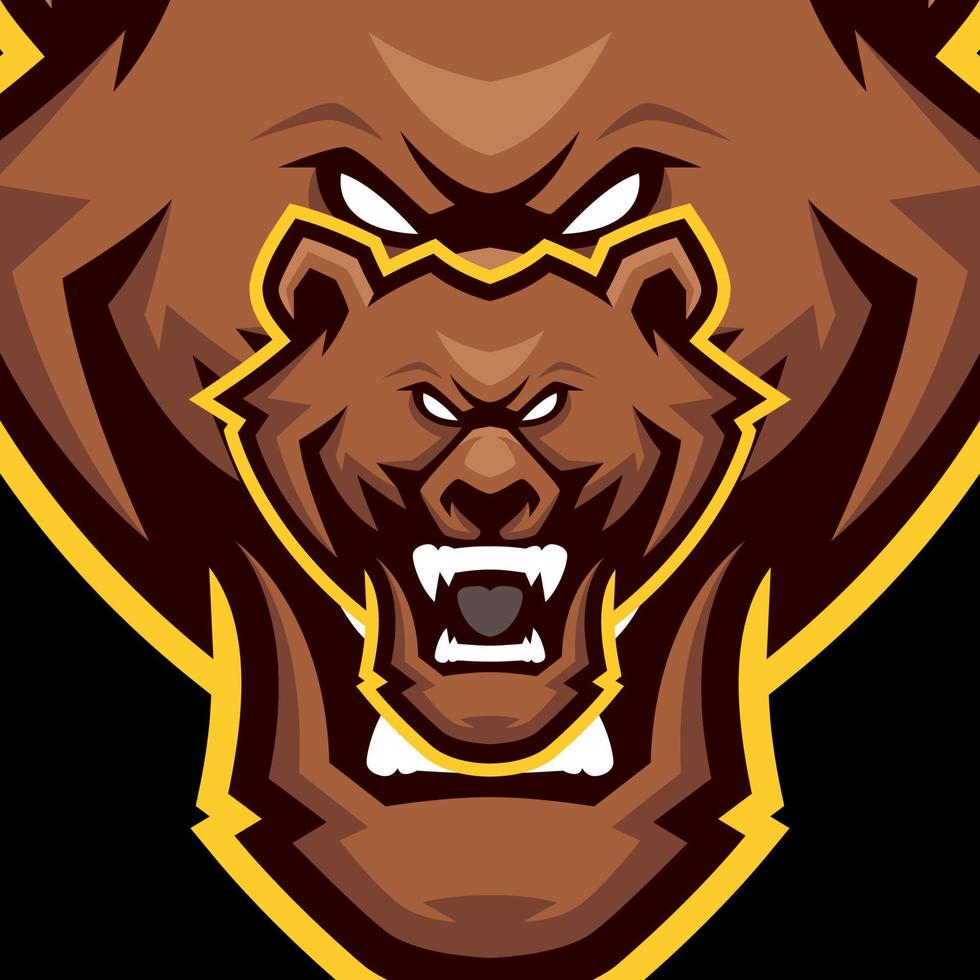 Bear Mascot Logo Templates vector