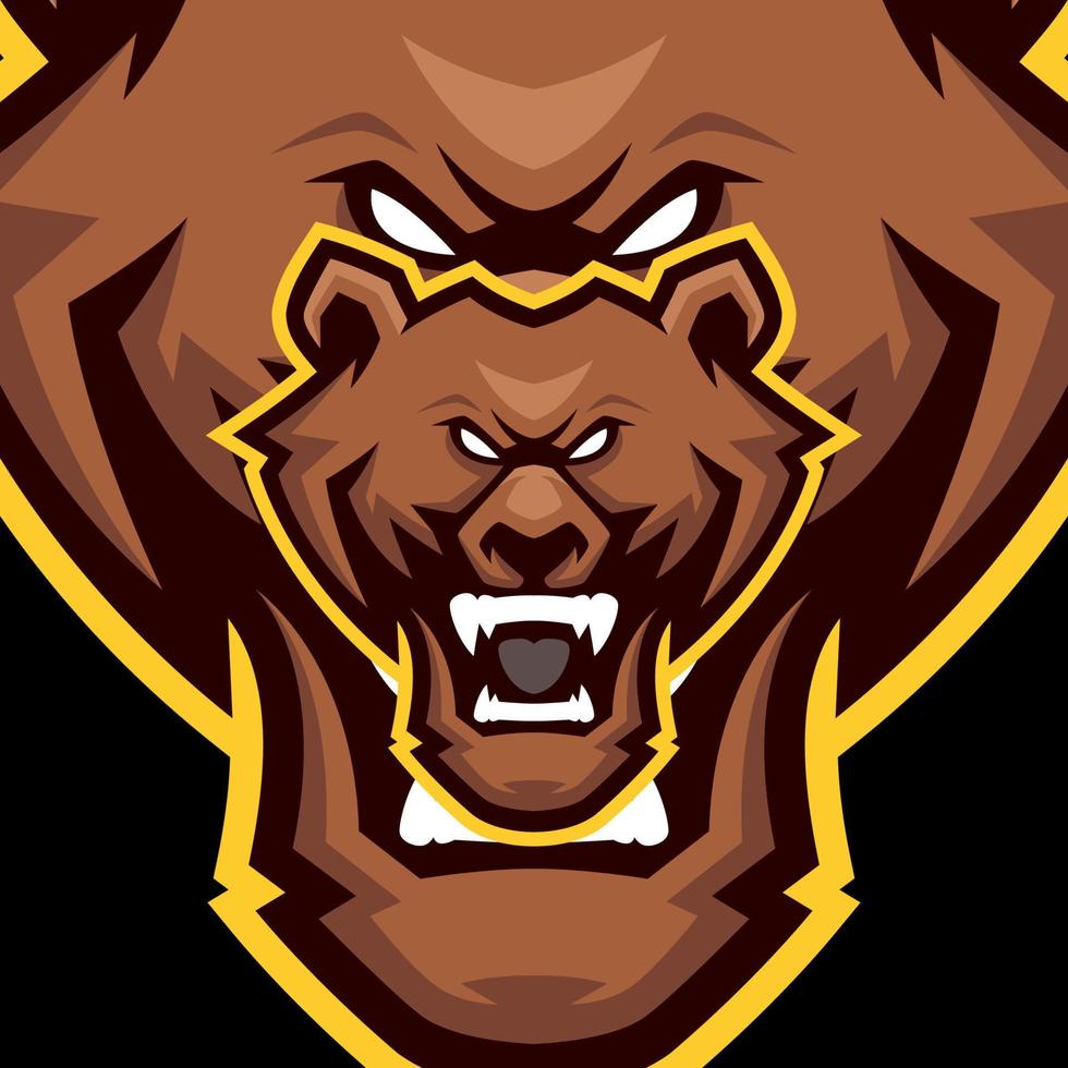 plantillas de logotipo de mascota de oso vector