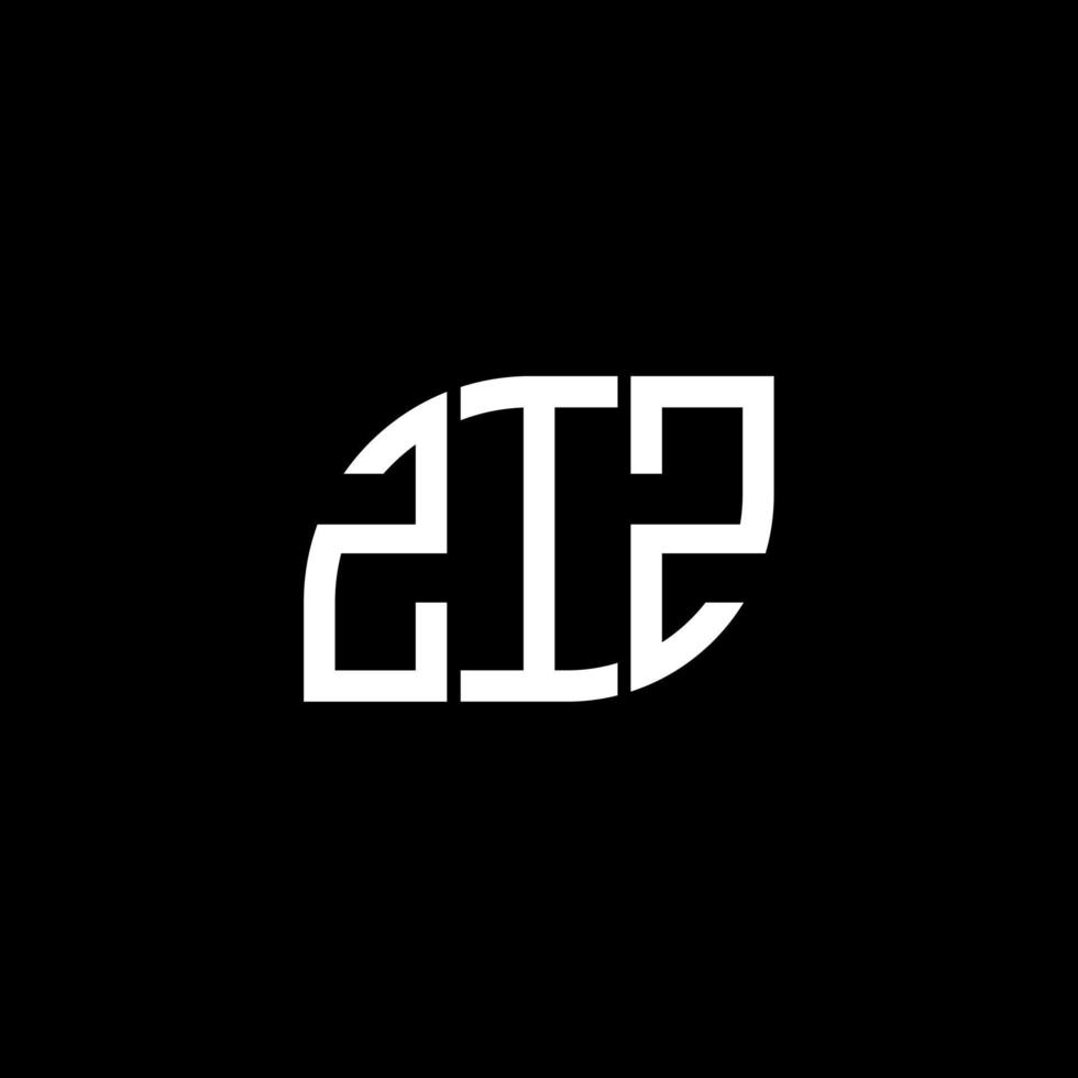 ZIZ letter logo design on black background. ZIZ creative initials letter logo concept. ZIZ letter design. vector