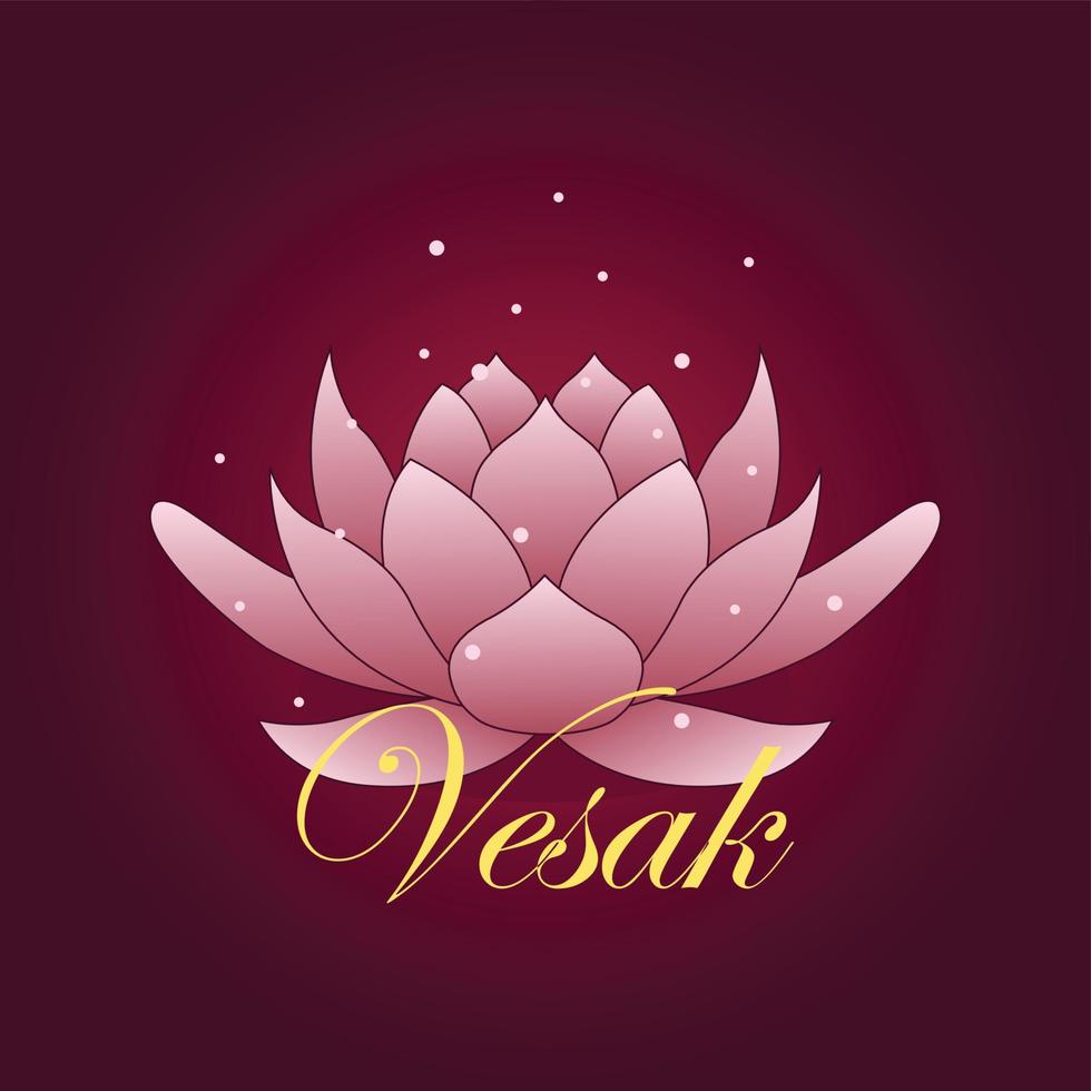 plantilla de saludo vesak vector