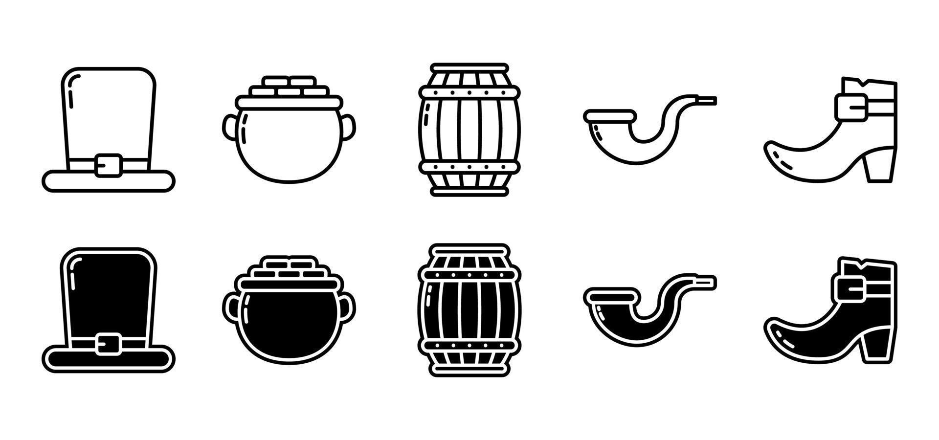 St. Patrick's Day Icon Collections. Vector illustration