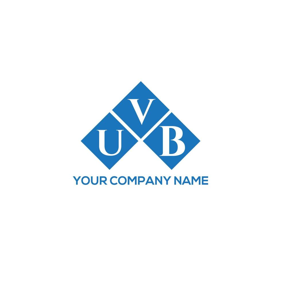 diseño de logotipo de letra uvb sobre fondo blanco. concepto de logotipo de letra de iniciales creativas uvb. diseño de letras uvb. vector