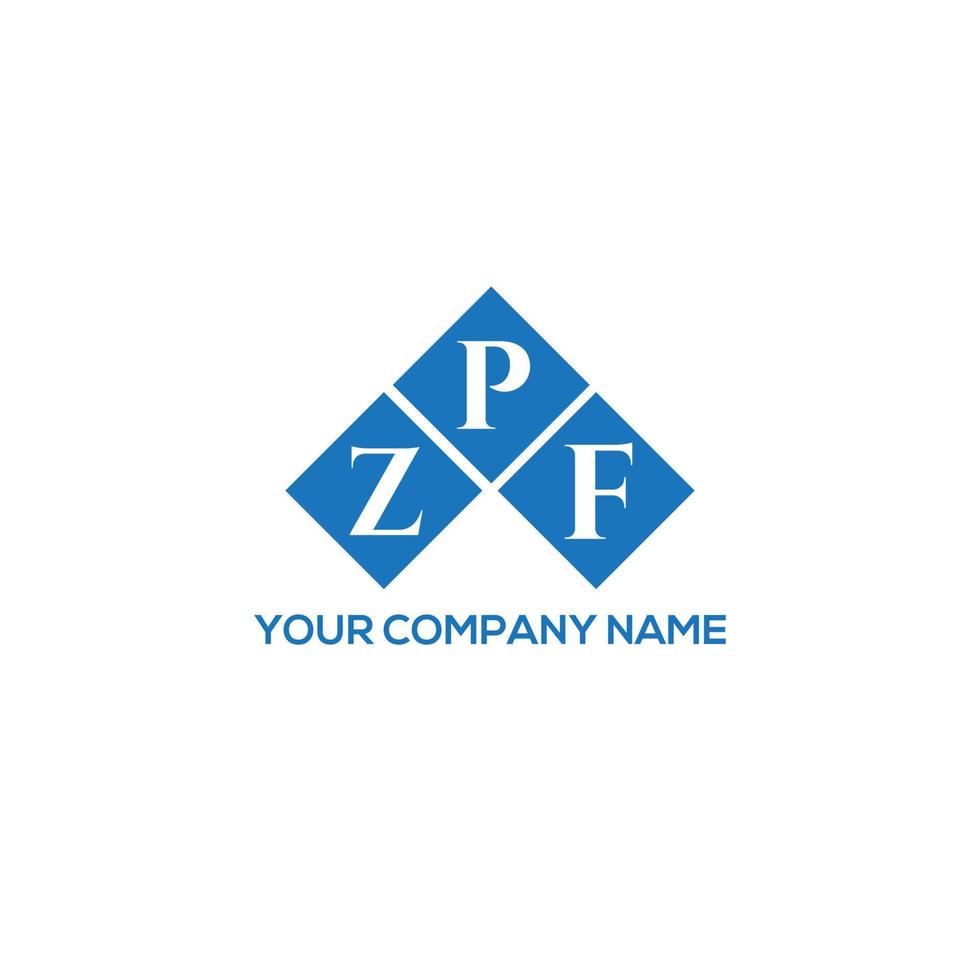 ZPF letter logo design on white background. ZPF creative initials letter logo concept. ZPF letter design. vector