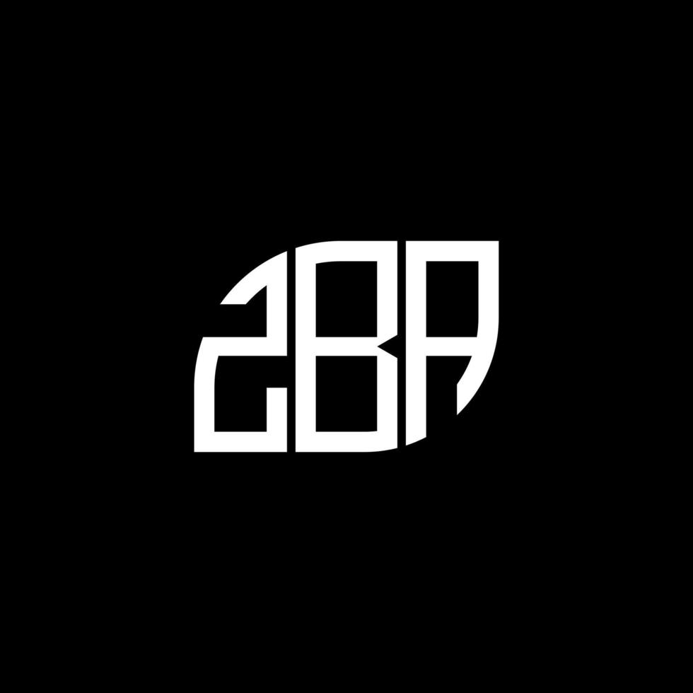ZBA letter logo design on black background. ZBA creative initials letter logo concept. ZBA letter design. vector