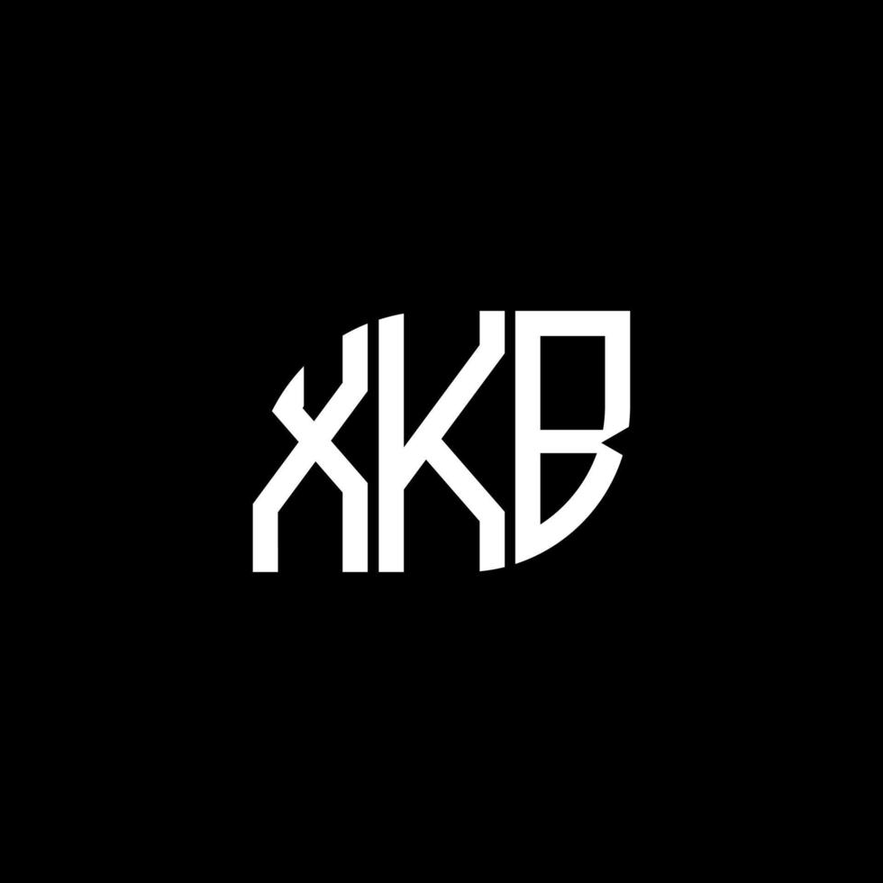 diseño de logotipo de letra xkb sobre fondo negro. xkb concepto creativo del logotipo de la letra inicial. diseño de letras xkb. vector