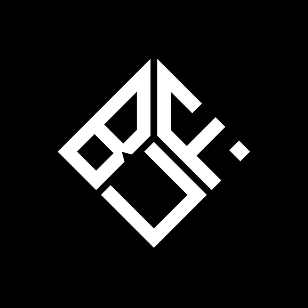 diseño de logotipo de letra buf sobre fondo negro. concepto de logotipo de letra de iniciales creativas buf. diseño de letra buf. vector