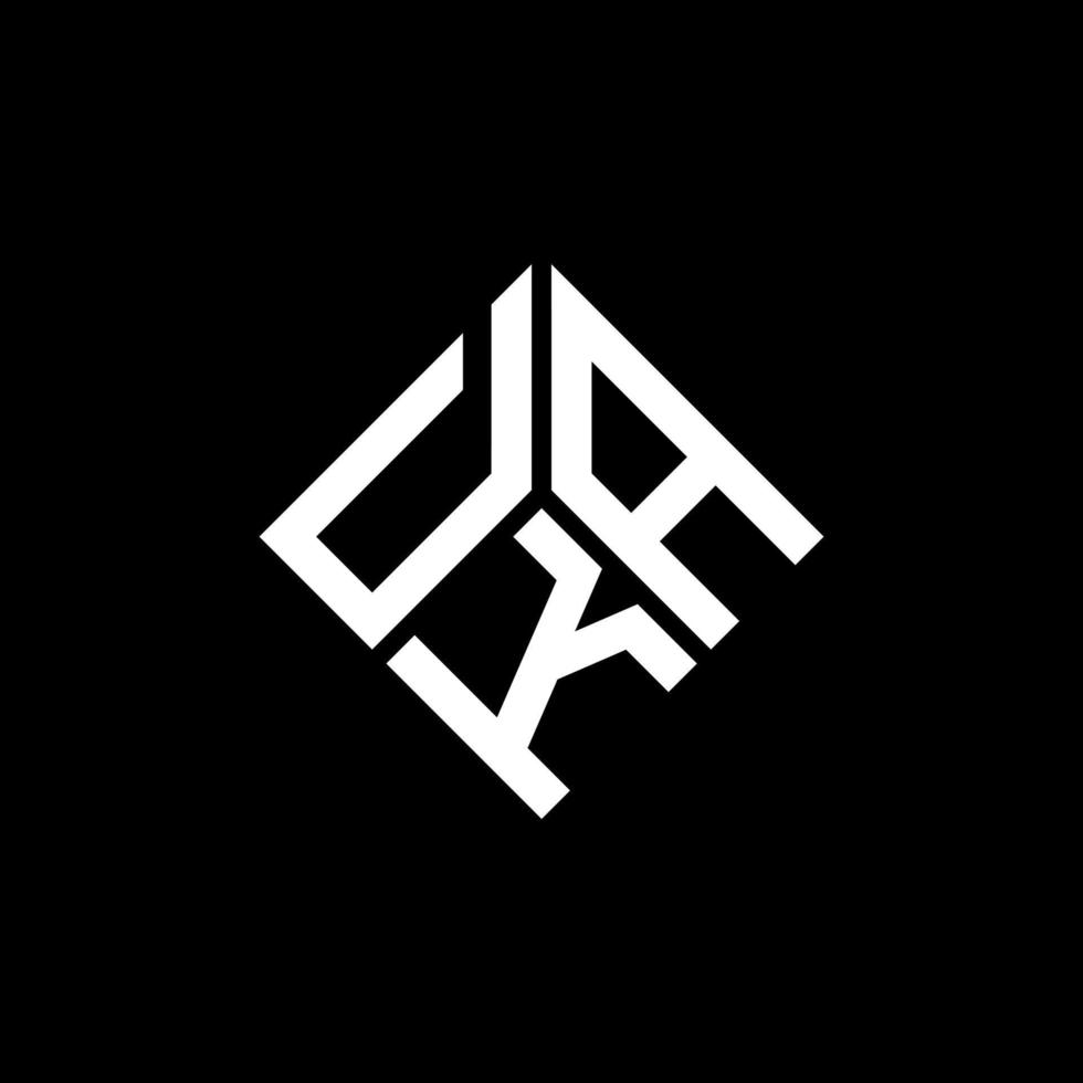 diseño del logotipo de la letra dka sobre fondo negro. concepto de logotipo de letra de iniciales creativas dka. diseño de letras dka. vector