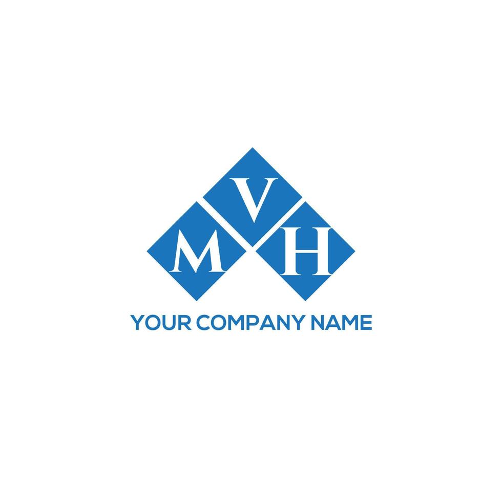 diseño de logotipo de letra mvh sobre fondo blanco. concepto de logotipo de letra de iniciales creativas mvh. diseño de letras mvh. vector