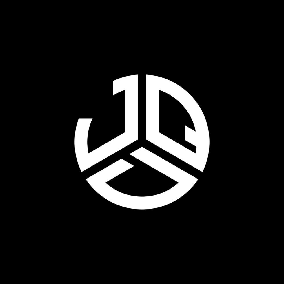 diseño de logotipo de letra jqd sobre fondo negro. concepto de logotipo de letra de iniciales creativas jqd. diseño de letras jqd. vector