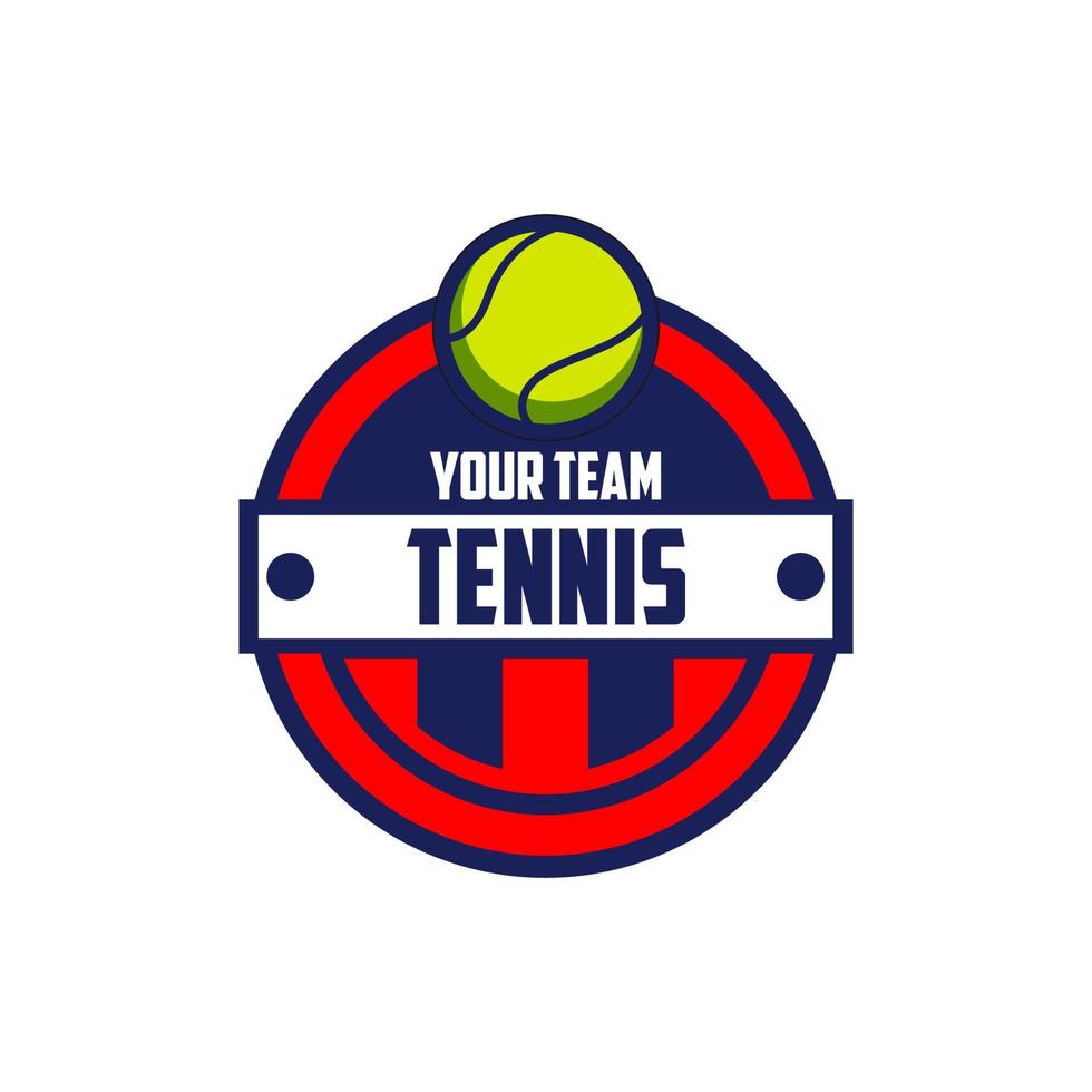 plantillas de diseño de logotipo de insignia de club de tenis vector