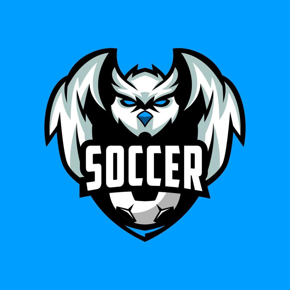 Soccer Club Owl Logo Design vector