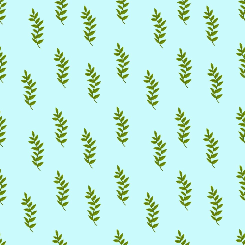 Summer seamless pattern with seaweed. Flat vector illustration