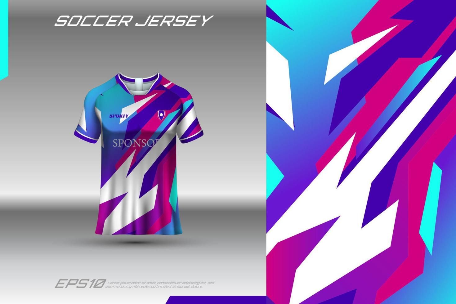Soccer jersey and t-shirt mockup vector design template