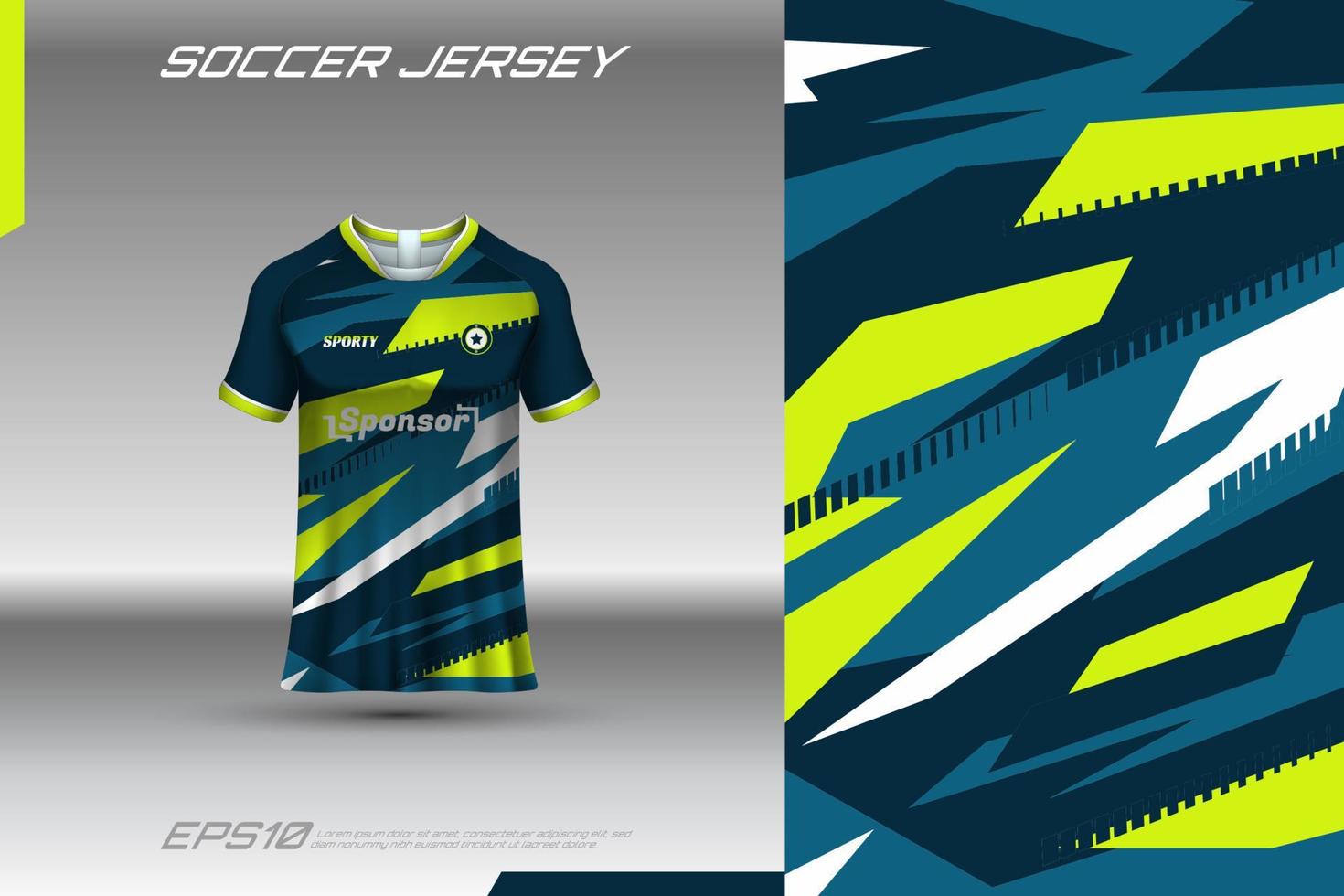 camiseta deportiva y plantilla de camiseta maqueta de vector de diseño de camiseta deportiva. diseño deportivo para fútbol, carreras, camisetas de juego. vector.