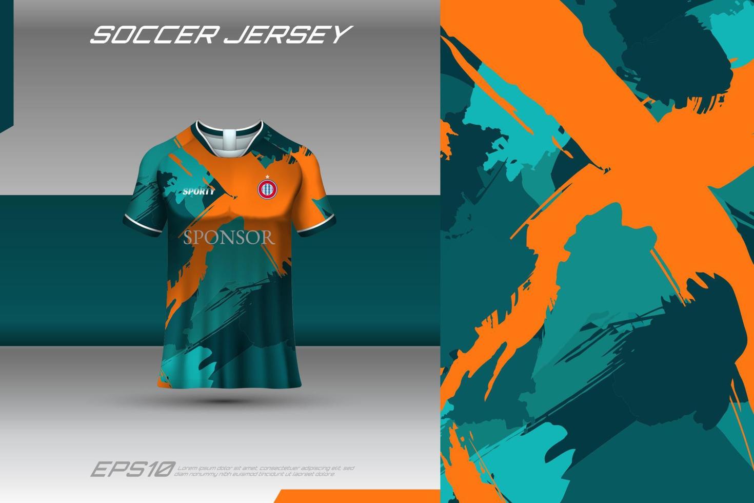 camiseta deportiva y plantilla de camiseta maqueta de vector de diseño de camiseta deportiva. diseño deportivo para fútbol, carreras, camisetas de juego. vector.