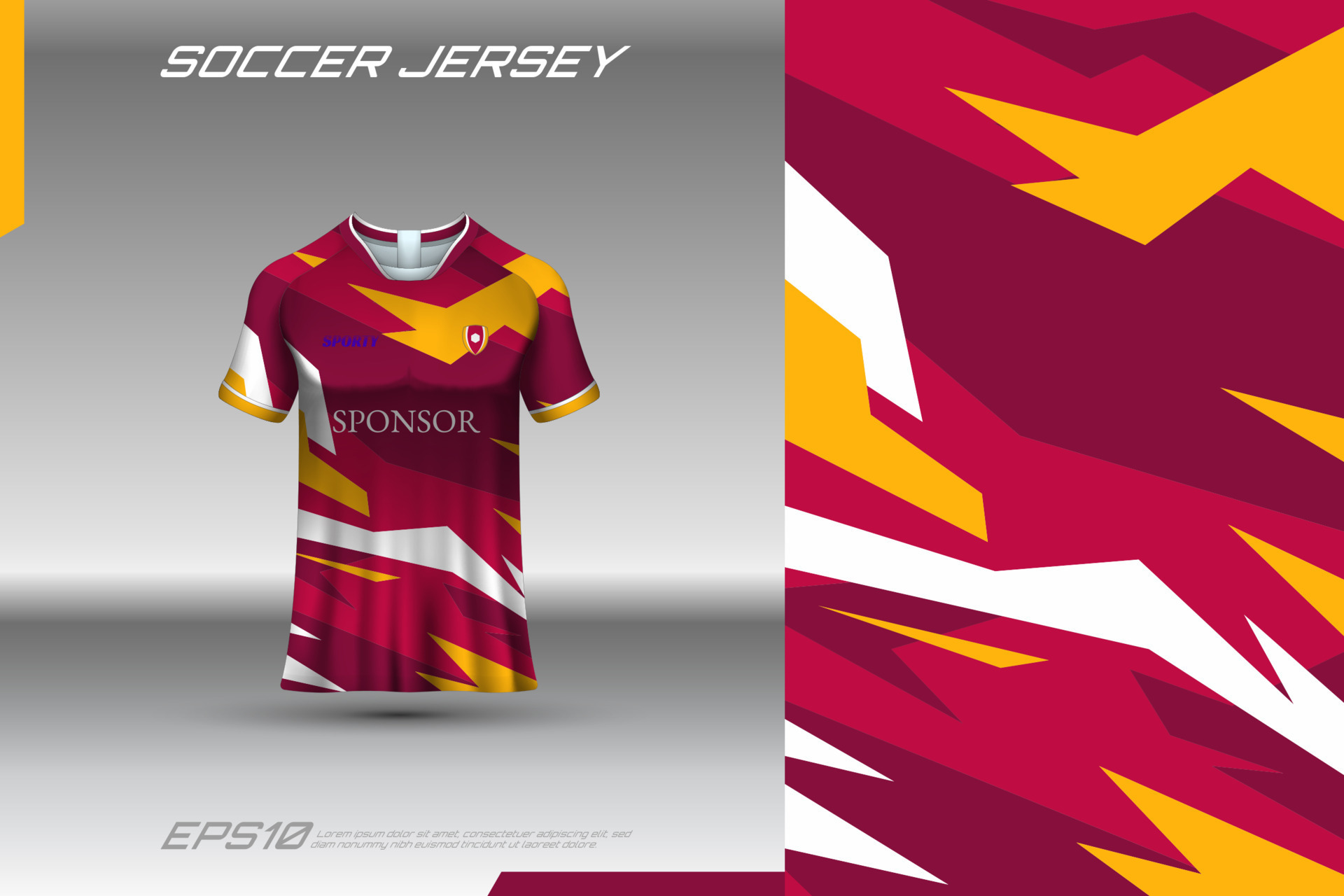 Sports jersey and tshirt template sports jersey design vector mockup