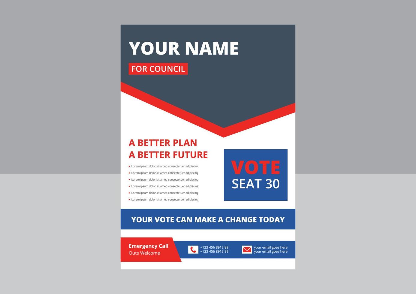 Election flyer template design. Political flyer design. vote now election poster leaflet design. cover, flyer design vector