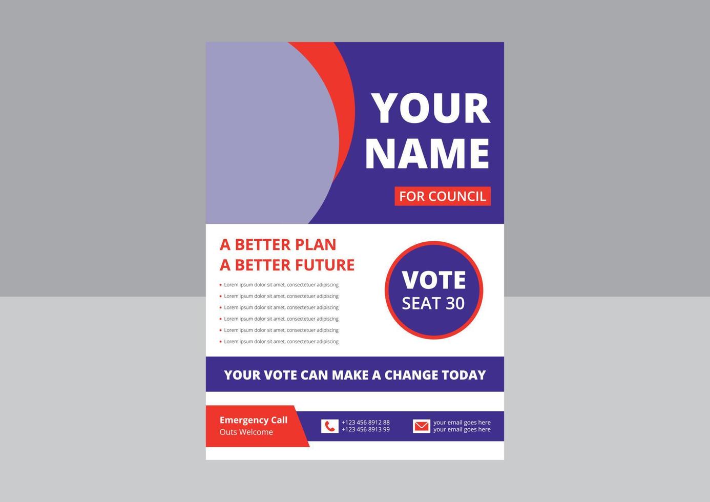 Election flyer template design. Political flyer design. vote now election poster leaflet design. cover, flyer design vector