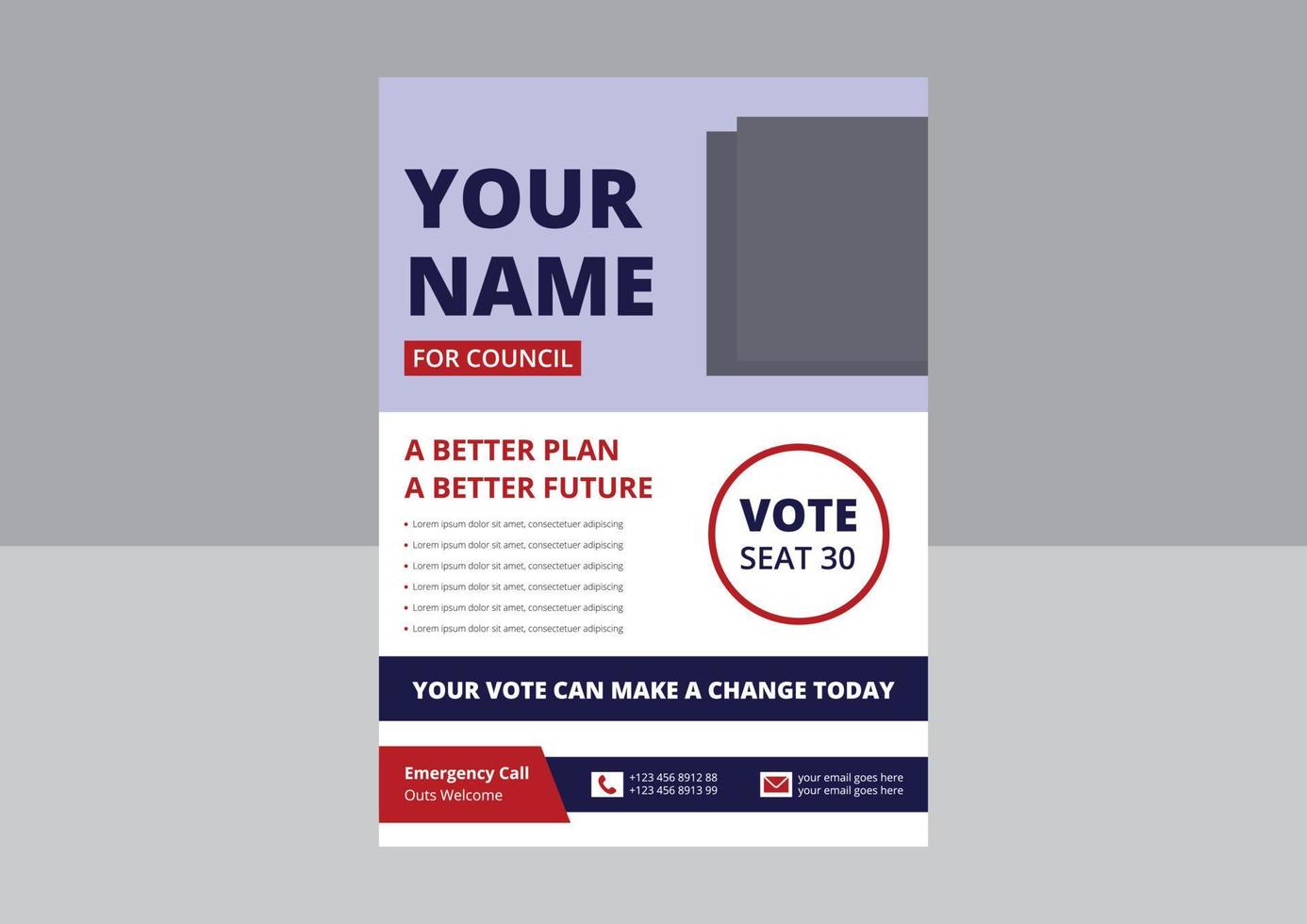 Election flyer template design. Political flyer design. vote now election poster leaflet design. cover, flyer design vector