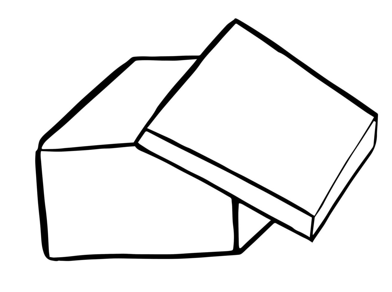 caja de regalo o silueta de caja de almacenamiento. icono de caja, logística y entrega. vectorial, ilustración. vector