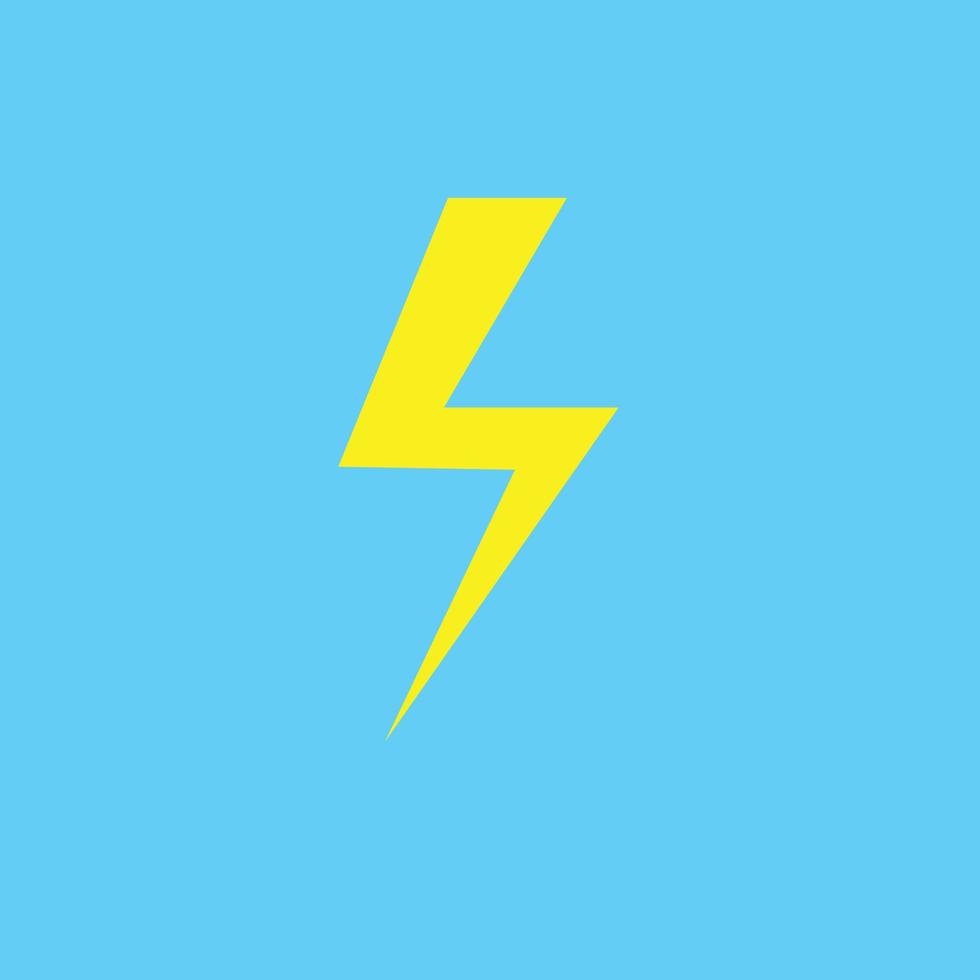 lightning bolt icon with blue baground vector
