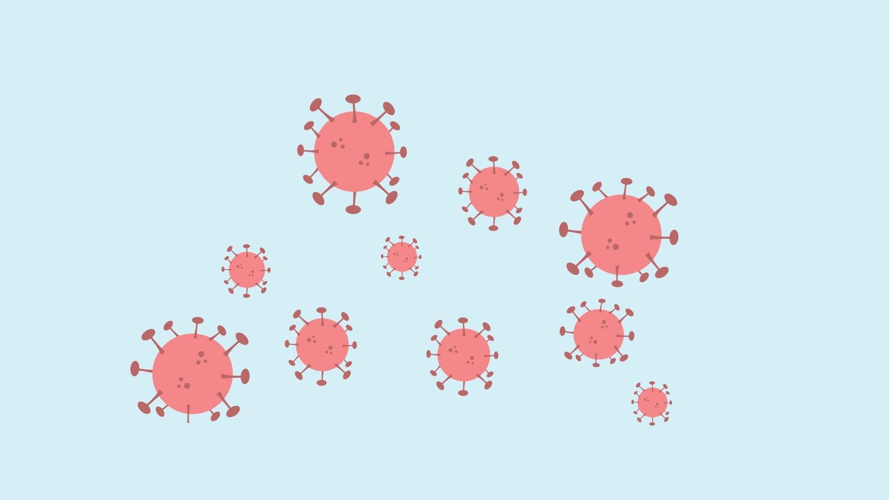 Viruses vector set virus hepatitis corona covid