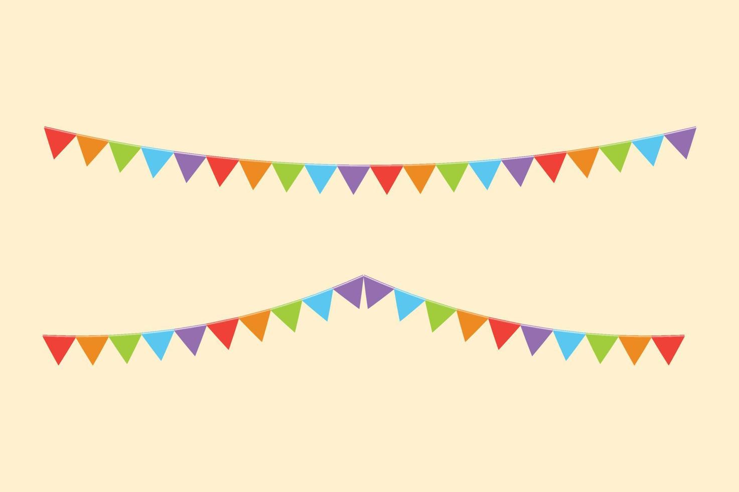 colorful party flag vector