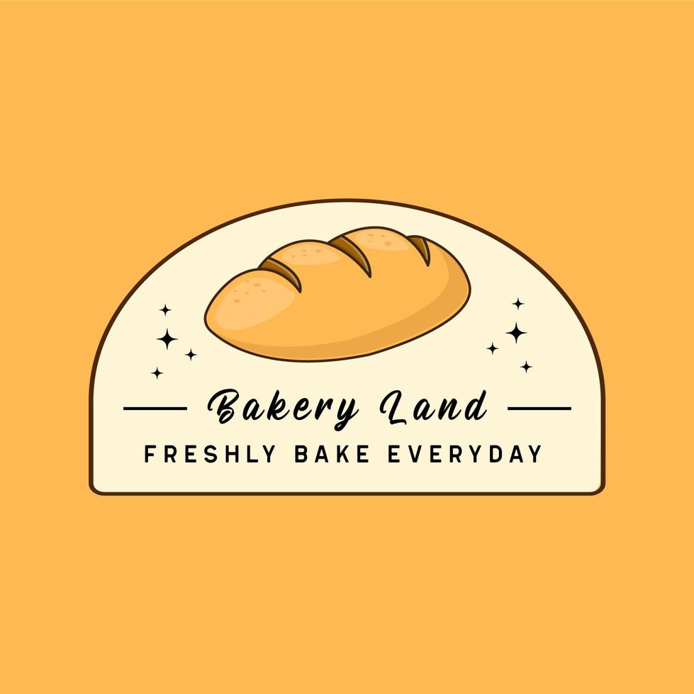 Bakery Land Logo Badge Concept vector