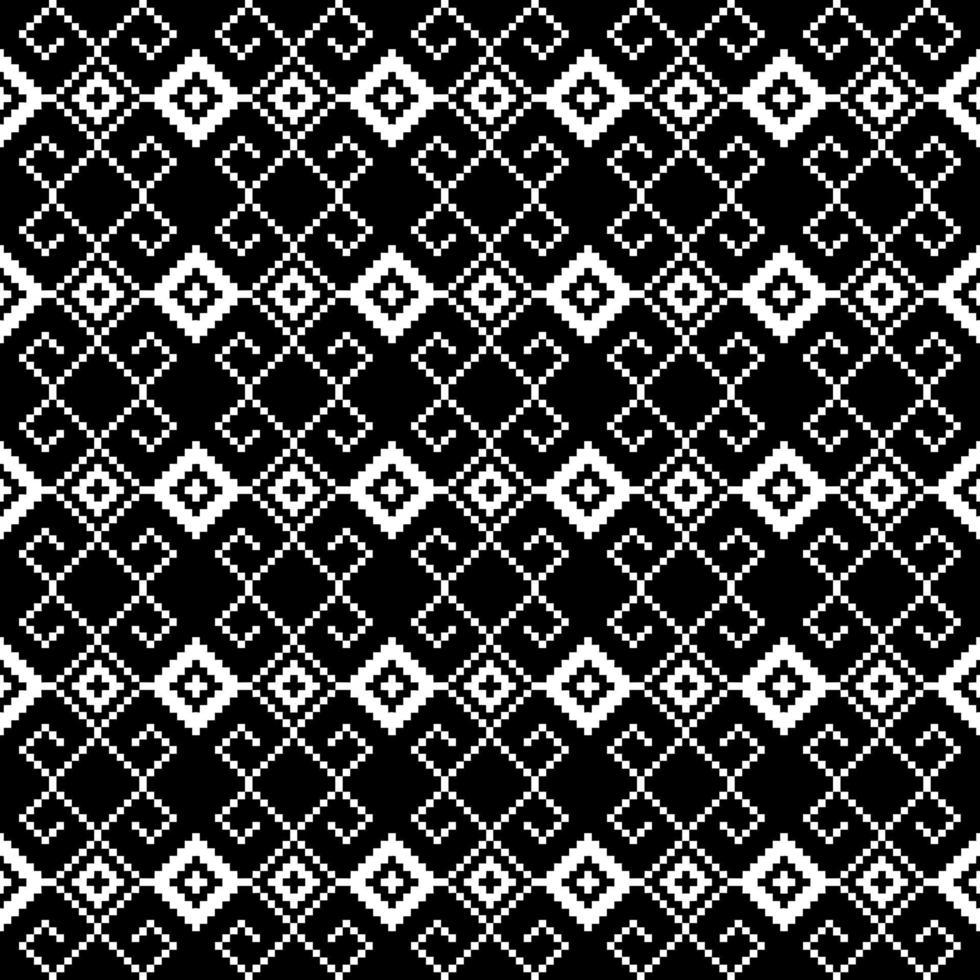 Seamless pattern with simple geometric design design with black and white color. vector