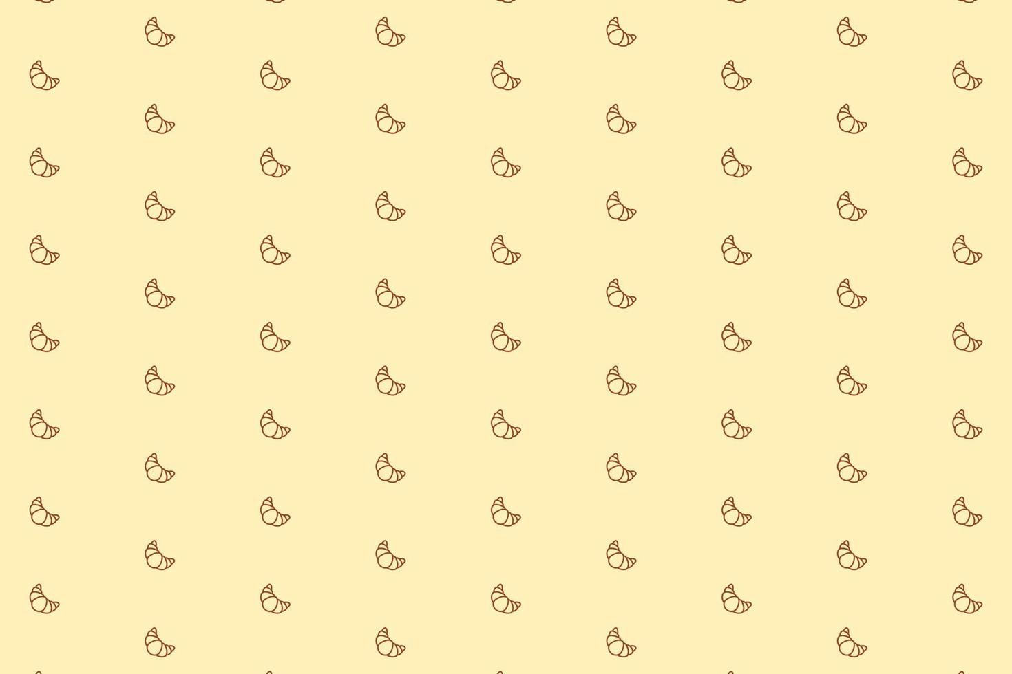 classic brown croissant line icon pattern seamless background vector