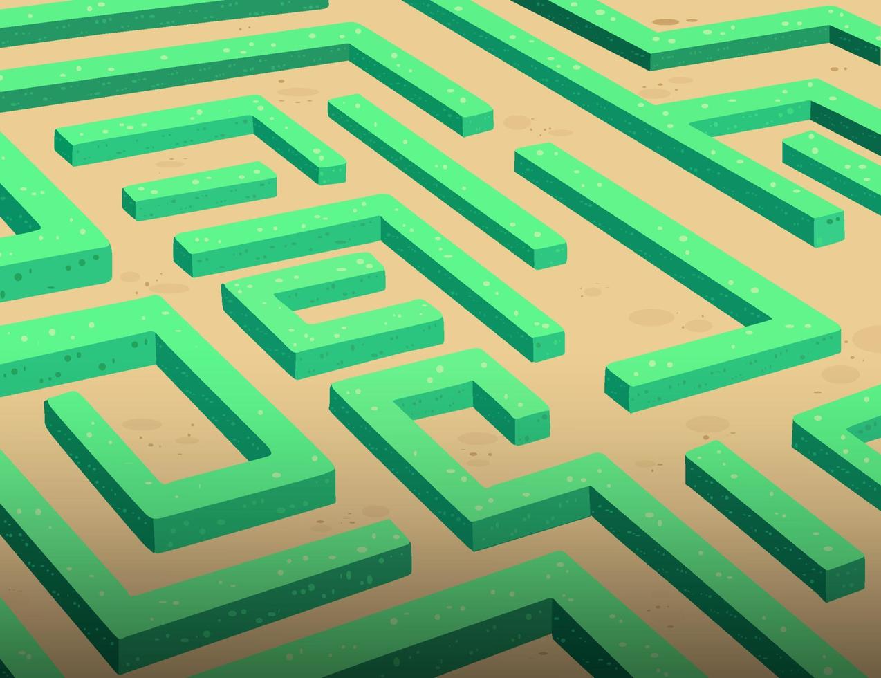 abstract green maze labyrinth cartoon style vector