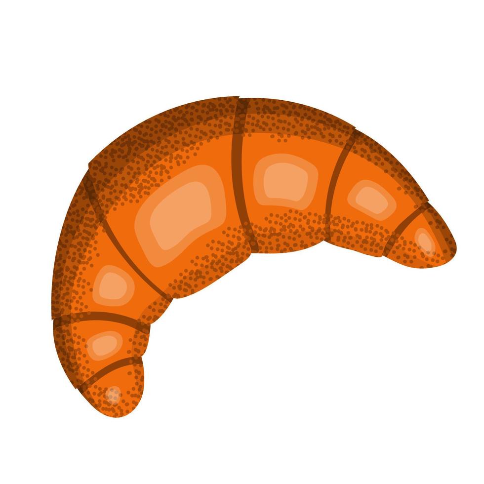 ilustración de un croissant, vector sobre un fondo blanco.