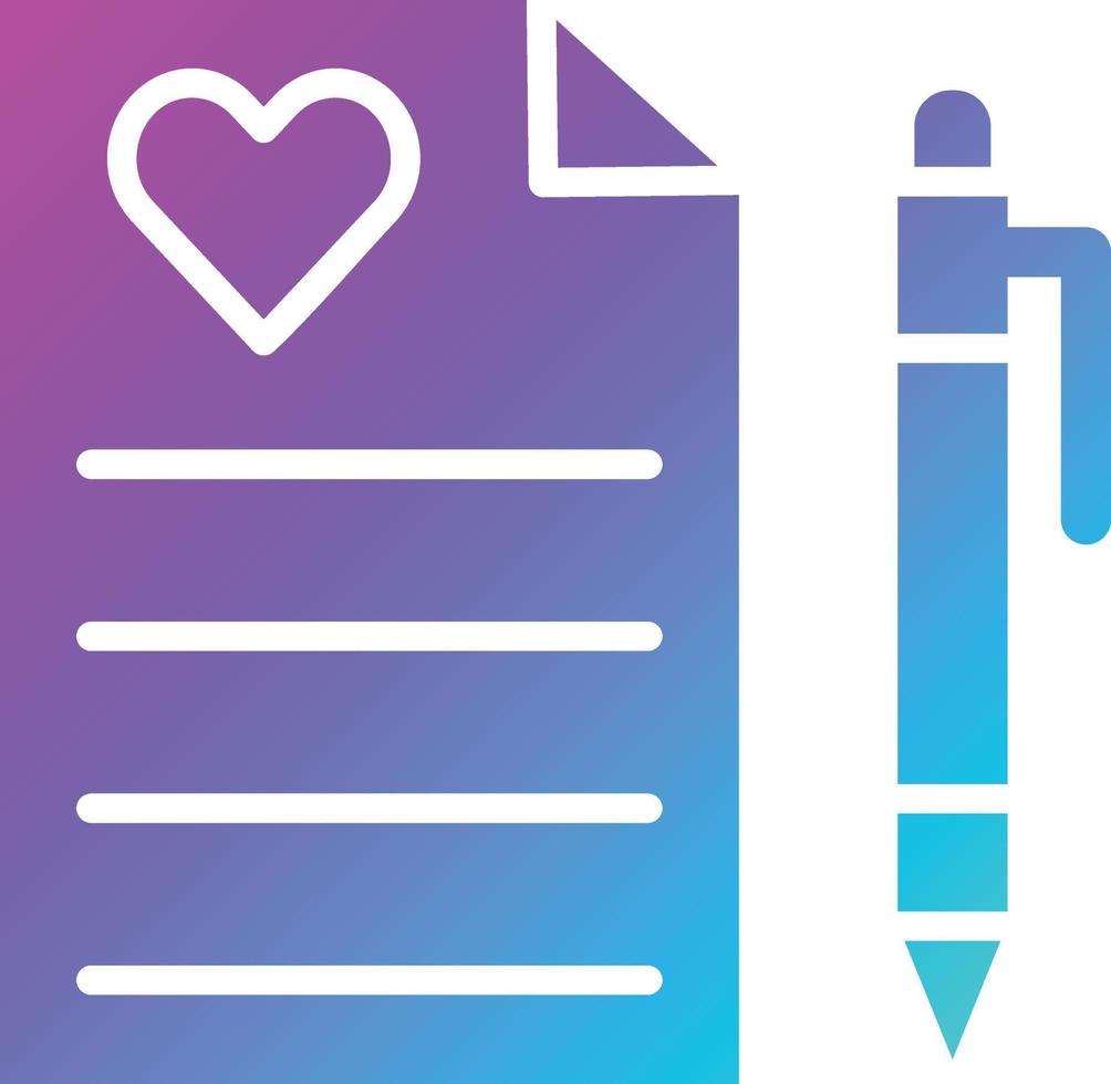 Wedding contract Vector Icon