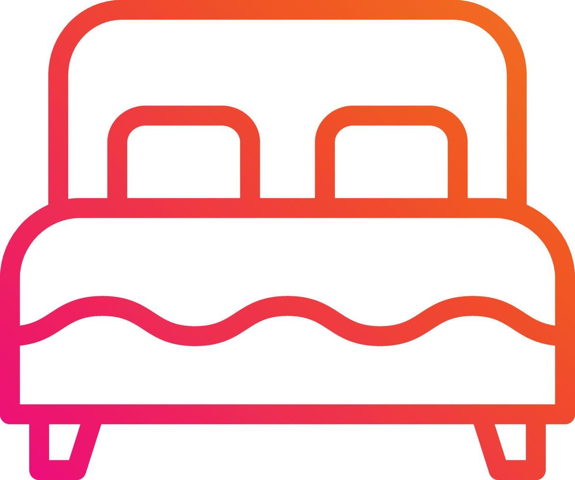Double bed Vector Icon