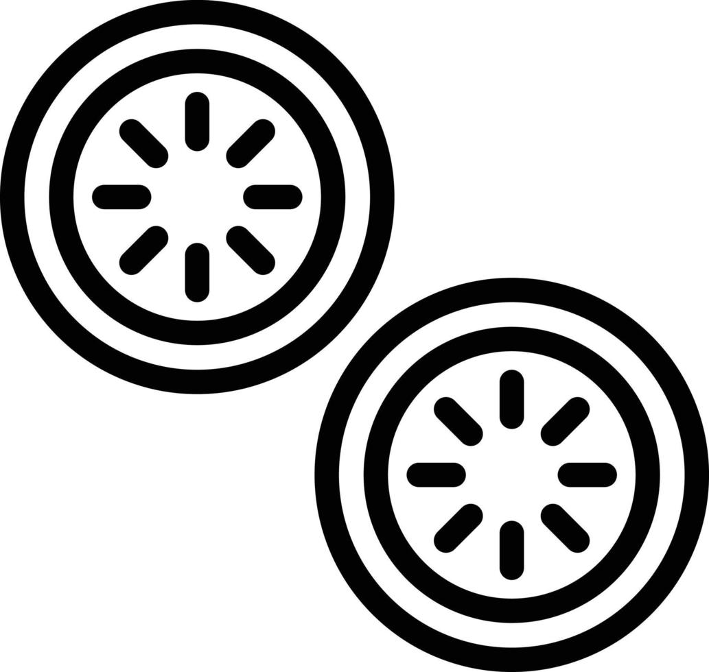 ilustración de diseño de icono de vector de rebanada de pepino