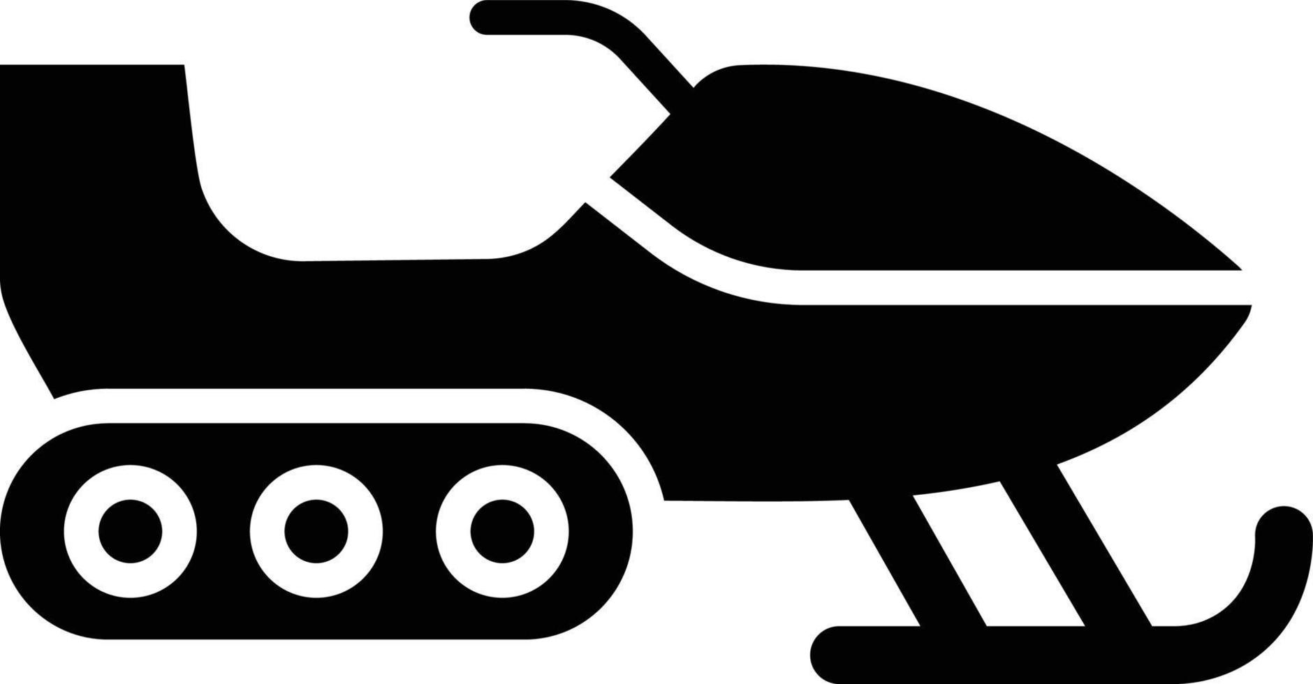 ilustración de diseño de icono de vector de moto de nieve