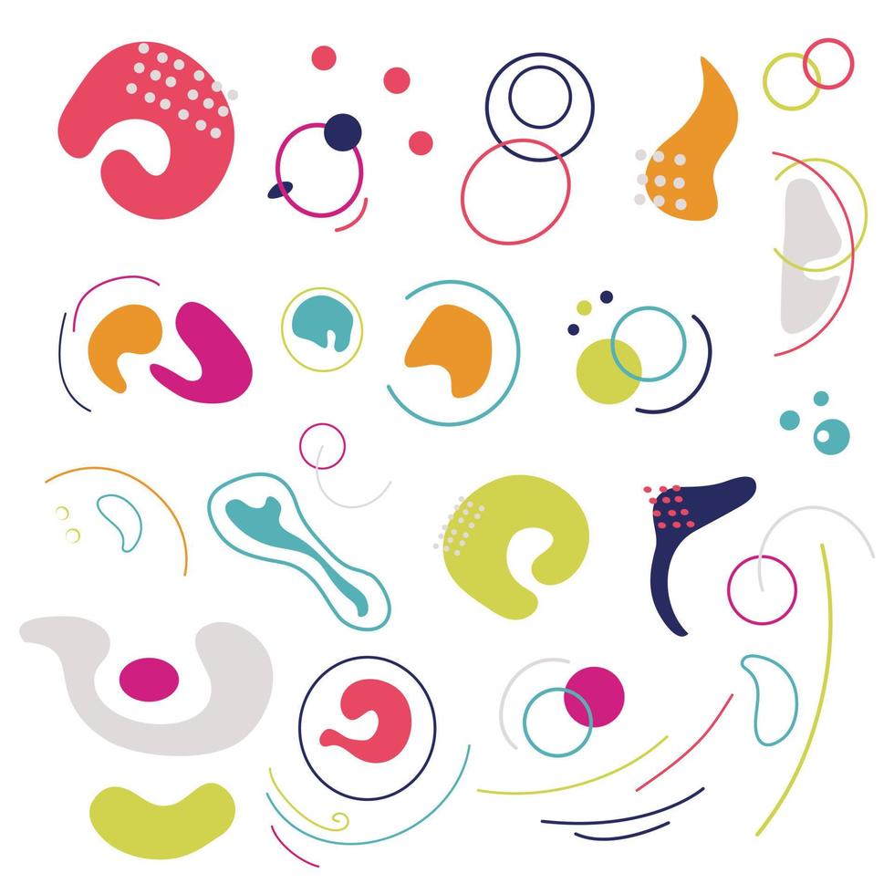 Set of abstract elements. Colorful vector