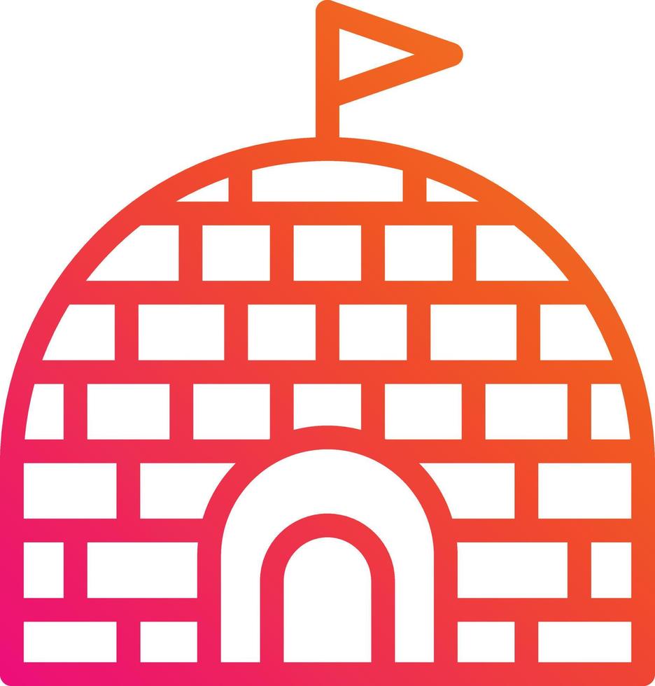 Igloo Vector Icon Design Illustration