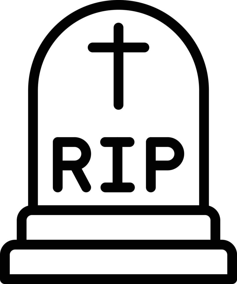 Grave Vector Icon Design Illustration