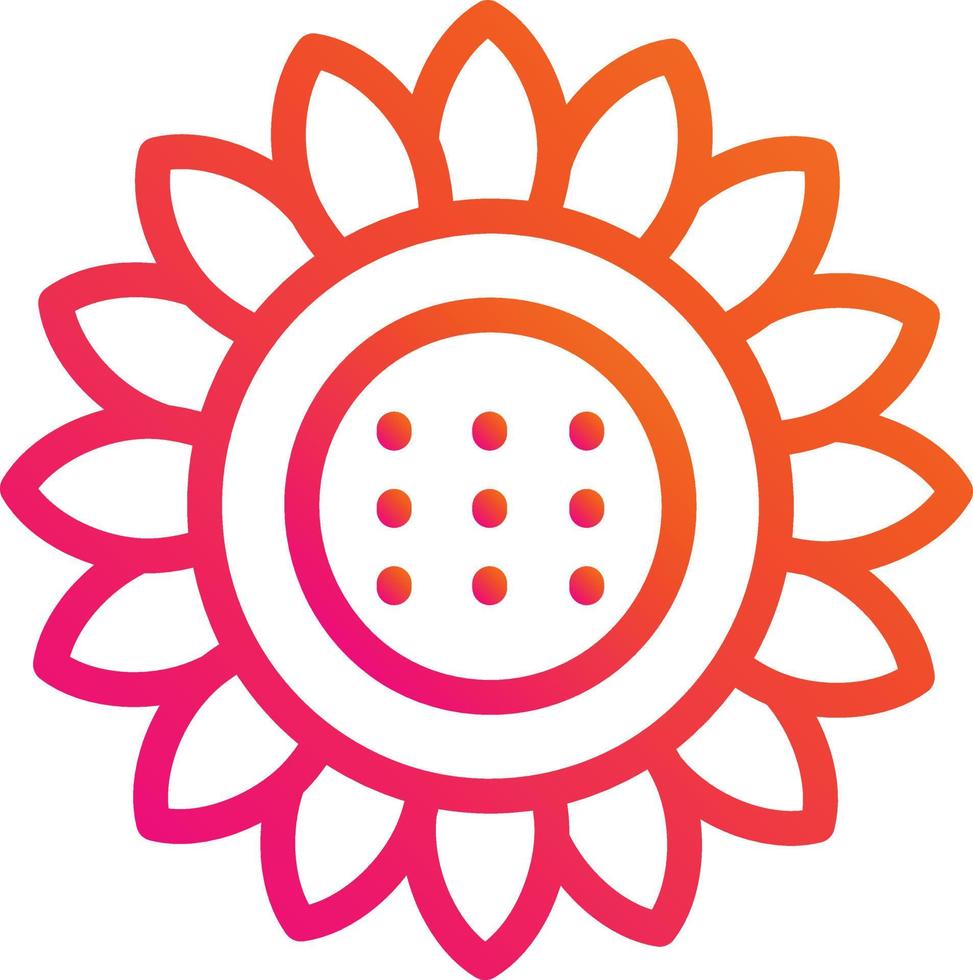 Sun flower Vector Icon