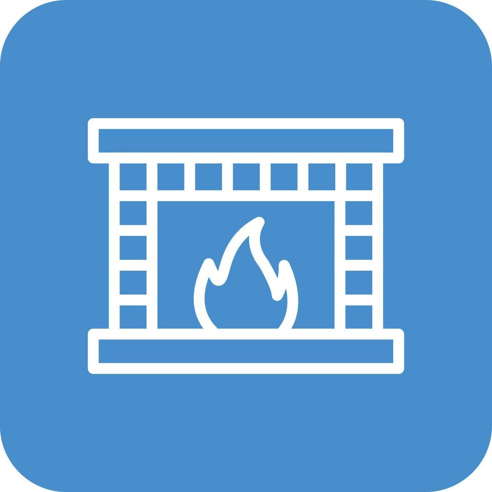 Fireplace Vector Icon Design Illustration