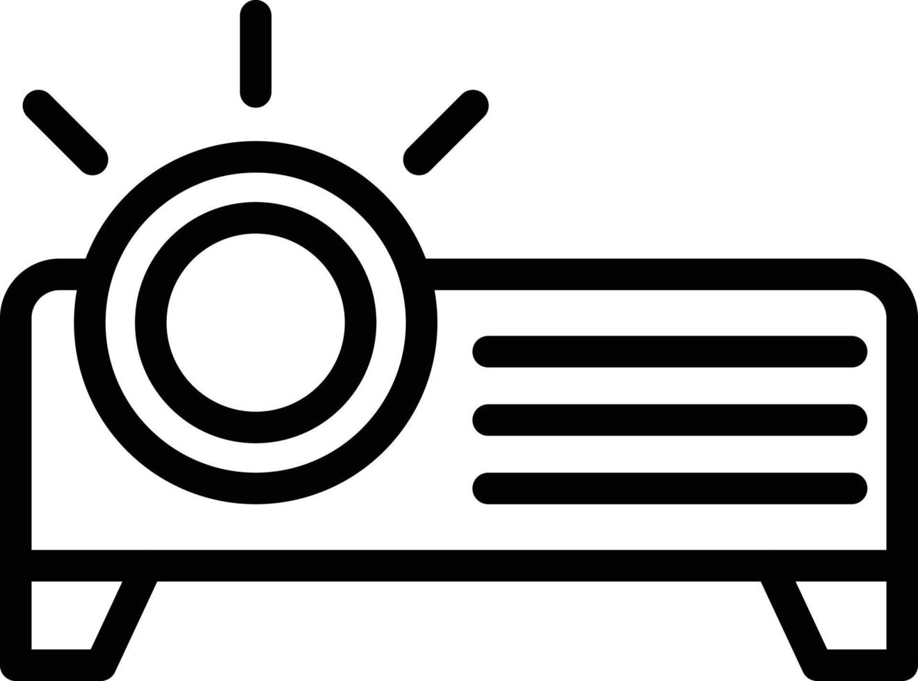 ilustración de diseño de icono de vector de proyector