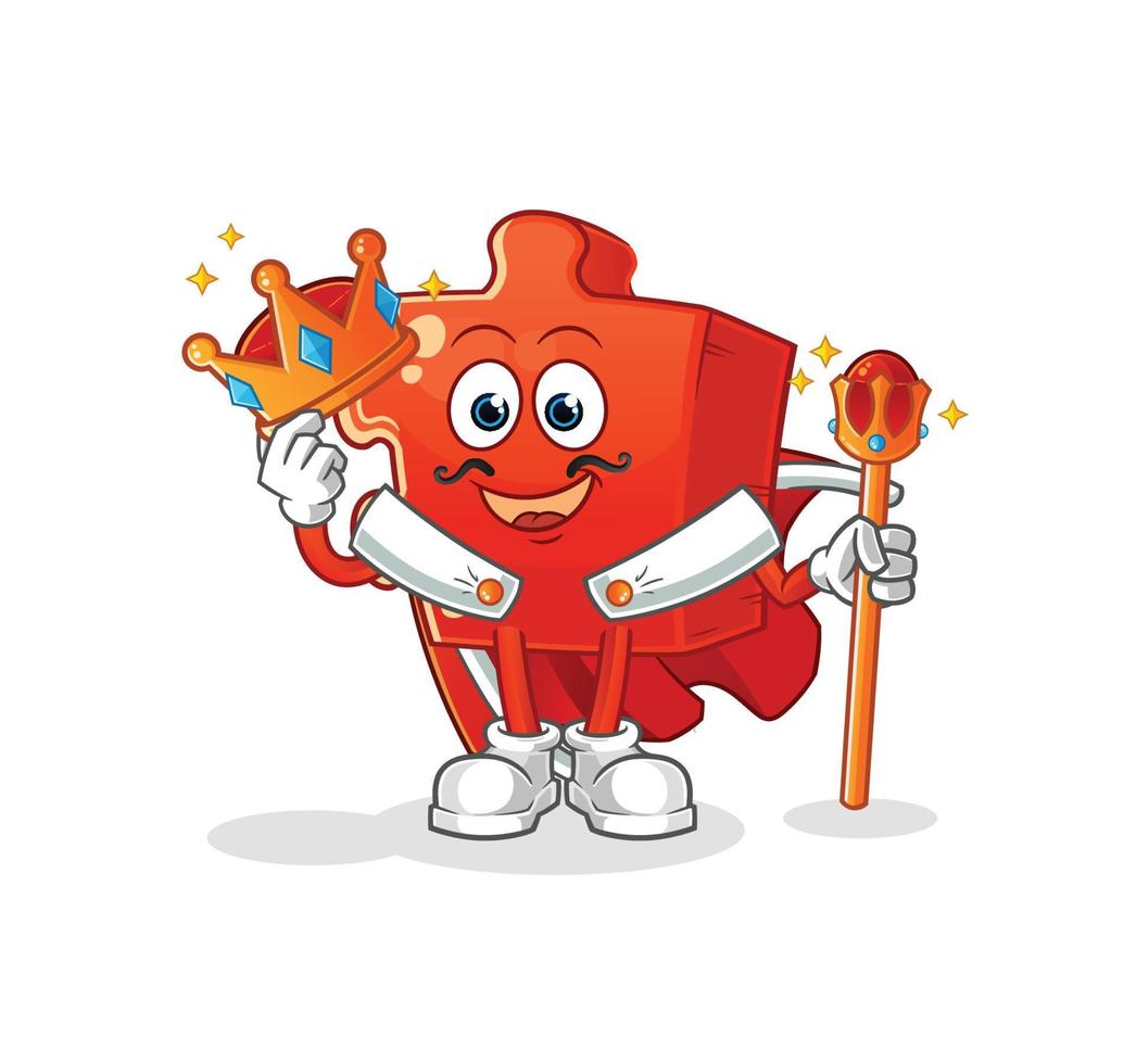 puzzle cartoon character. cartoon mascot vector illustration