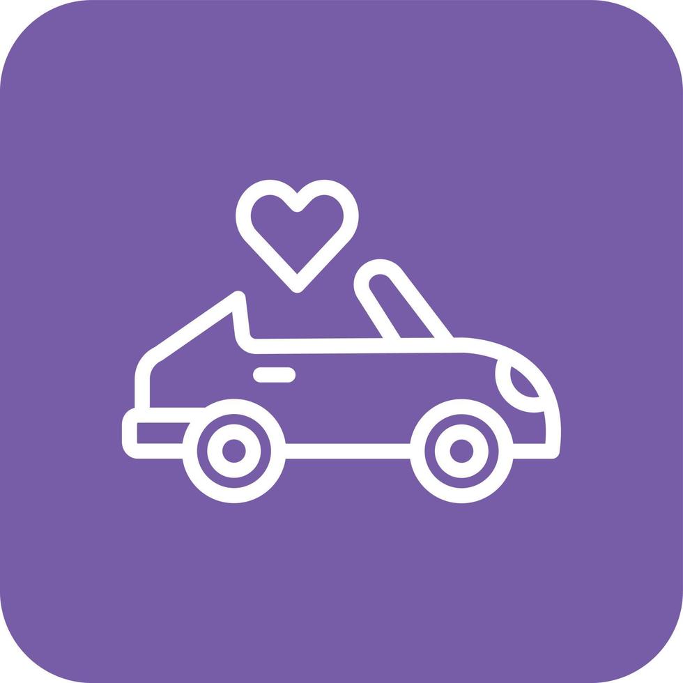 icono de vector de coche de boda