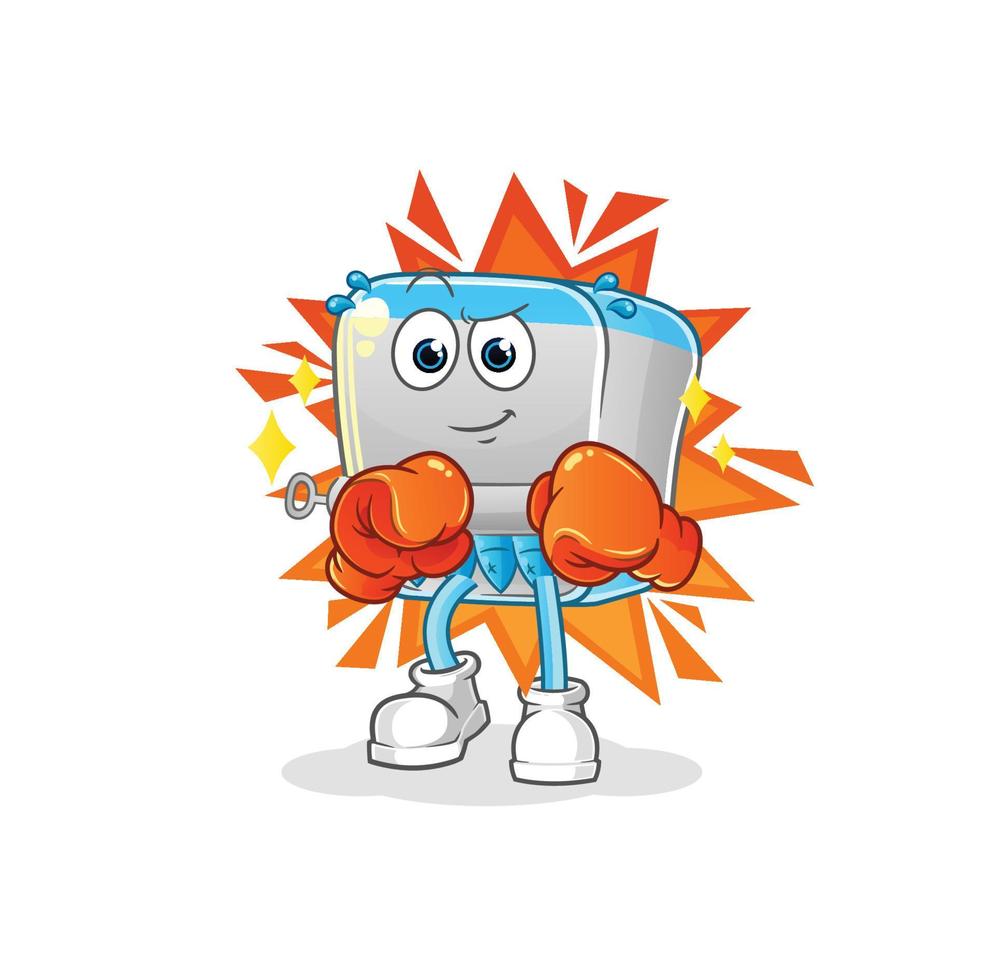 canned fish  dizzy head mascot. cartoon vector