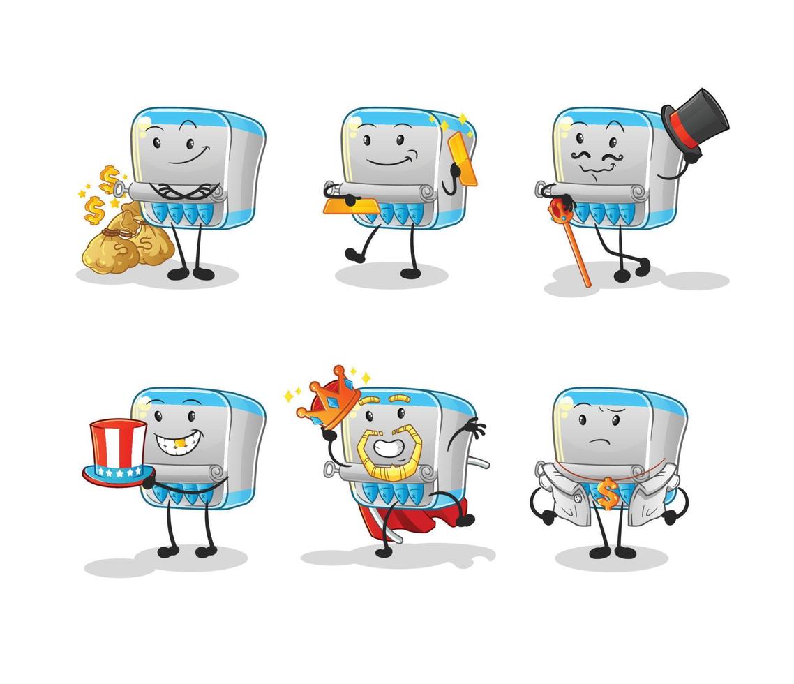 canned fish  dizzy head mascot. cartoon vector