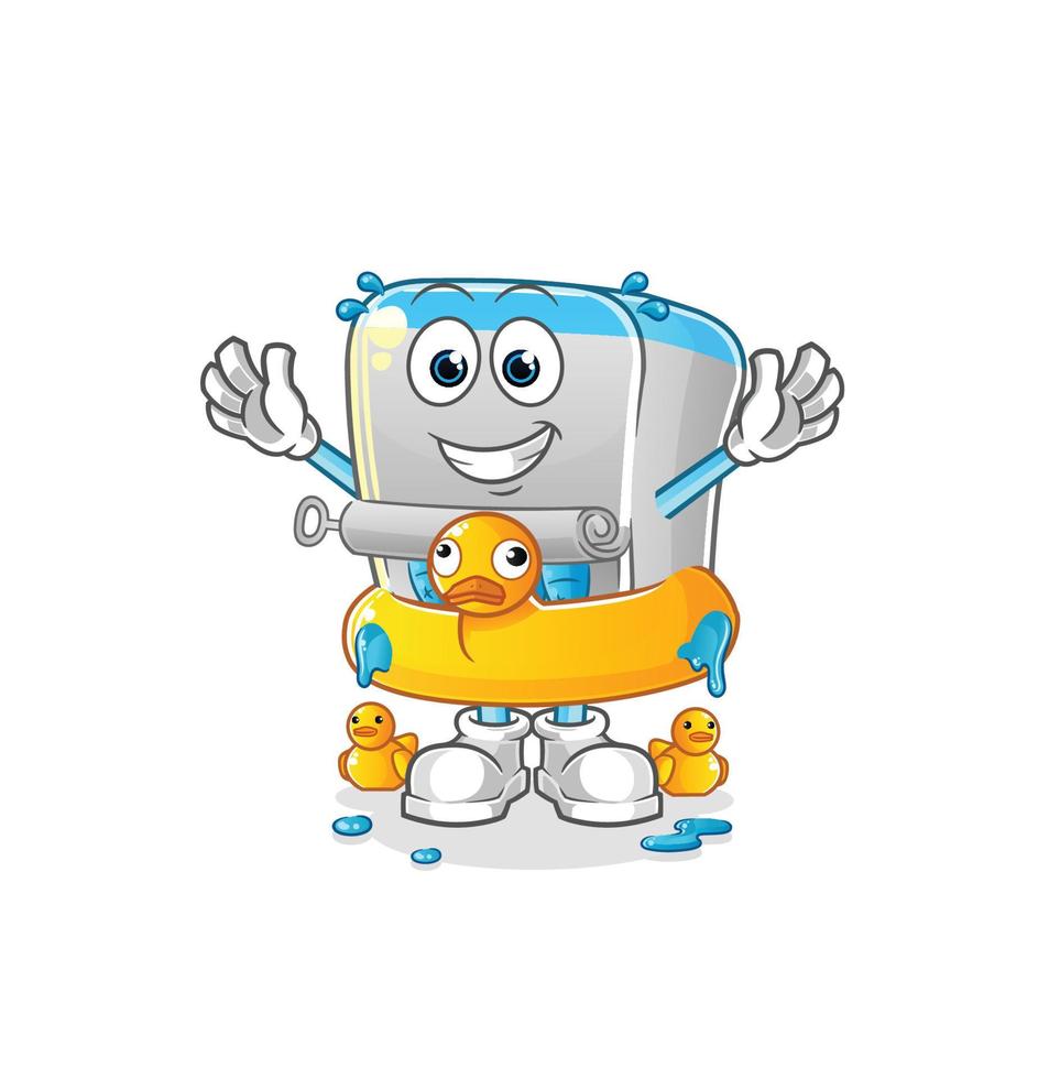 canned fish  dizzy head mascot. cartoon vector