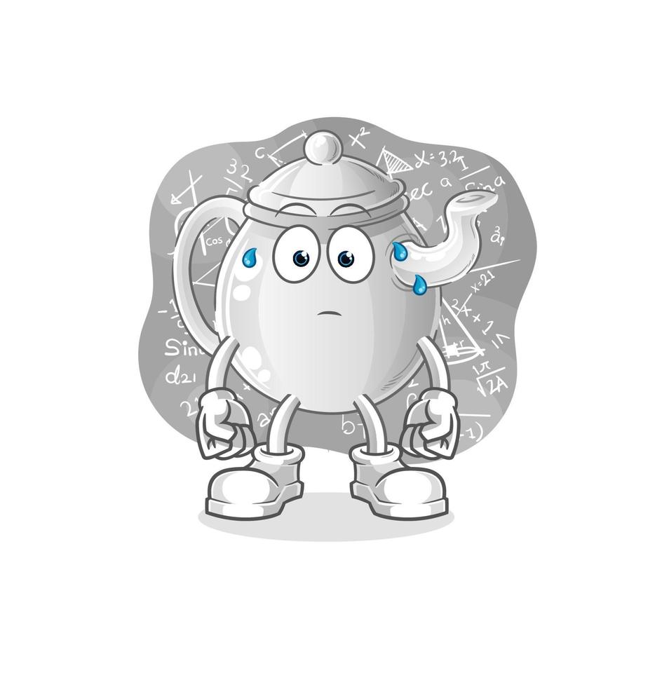 teapot cartoon character. cartoon mascot vector illustration