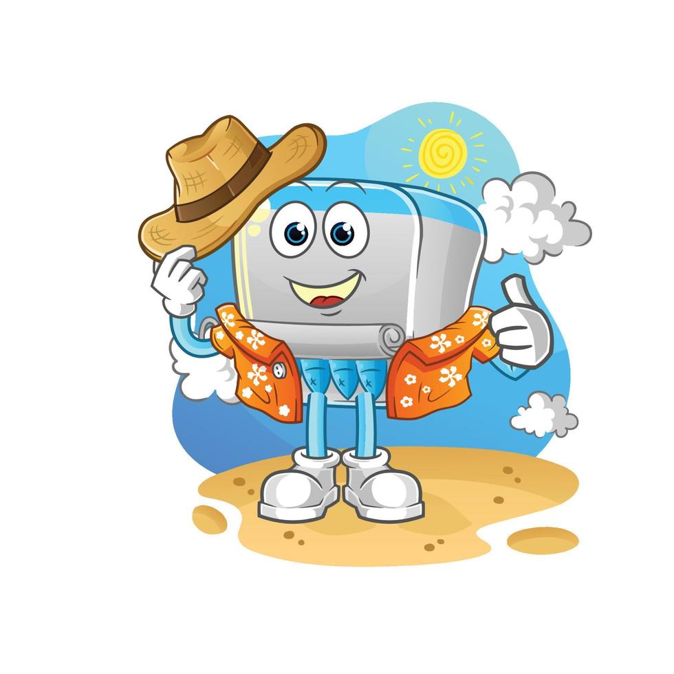 canned fish  dizzy head mascot. cartoon vector